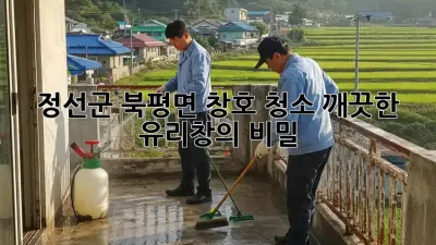 정선군 북평면 창호 청소: 깨끗한 유리창의 비밀